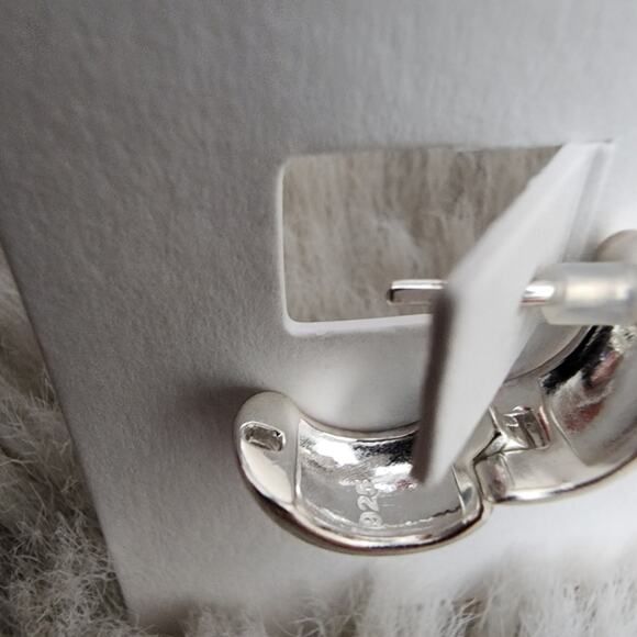 NEW Madewell Demi-Fine Chunky Hoop 925 Sterling Silver Hoop Earrings - Picture 8 of 9